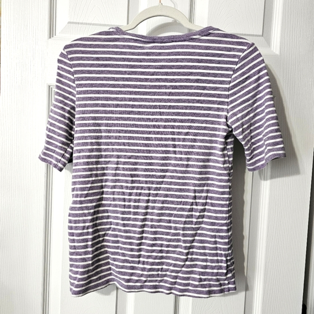 Cynthia Rowley Striped Tee Shirt - Size M - Picture 7 of 10